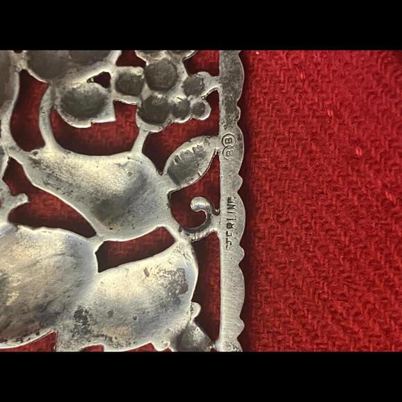 Vintage Sterling Silver Fruit Motif Pendant - Picture 5 of 7